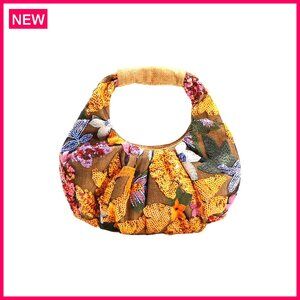Vibrant Floral Patterned Clutch